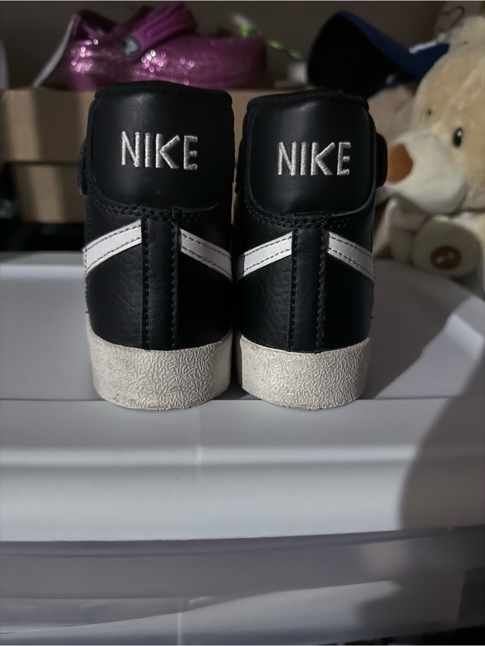 Nike Kids Black and White High-Top Sneakers